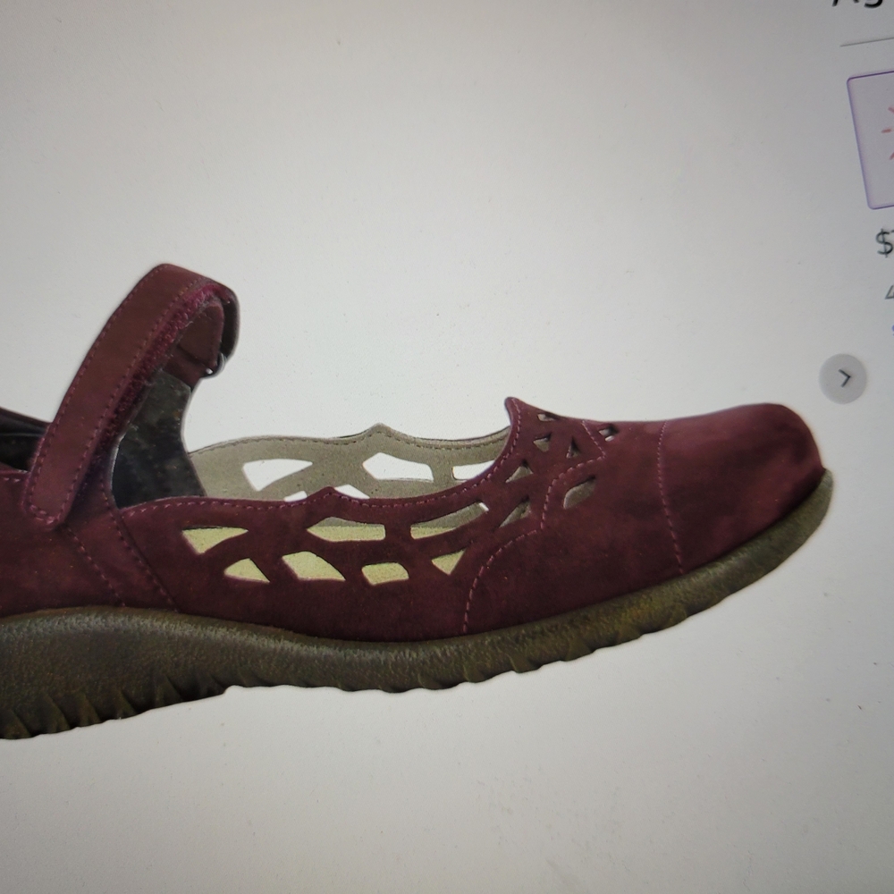 Violet Nubuck Mary Jane Shoes with Cutout Design Discontinued Violet Purple 9